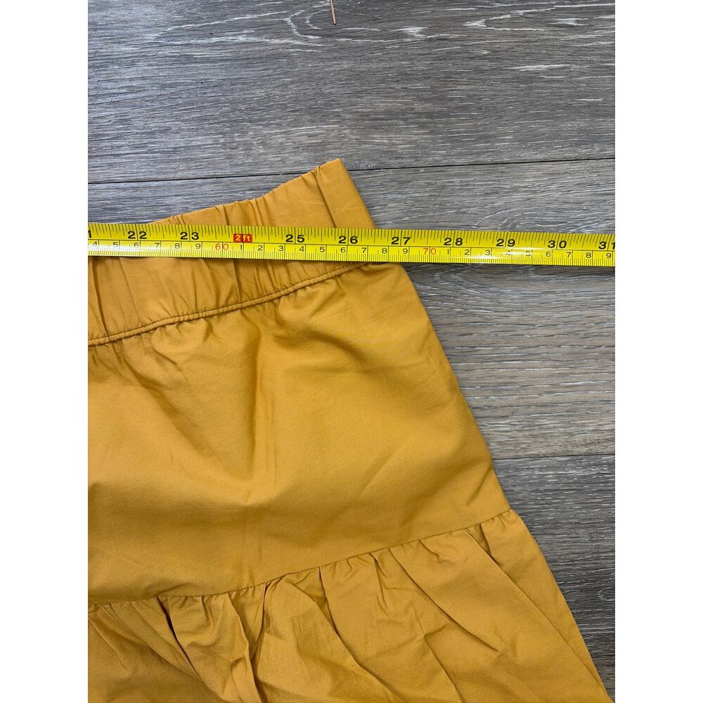 Who What Wear Mustard Tiered Midi Skirt 4X Cottagecore Prairie Fall - Picture 4 of 5